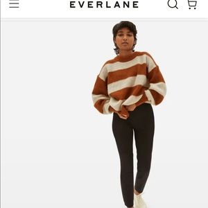 Everlane side zip cotton stretch pant size 4
